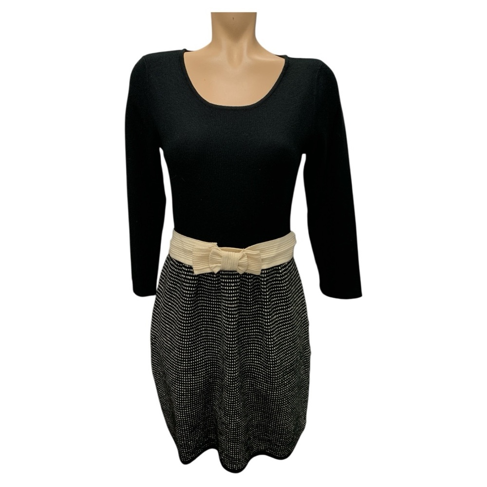 The Limited Black and Cream Long Sleeve Dress Size M